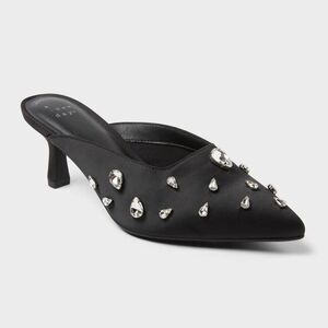 Open Box - A New Day - Women’s Katia Heels with Memory Foam Insole - A Ne Black